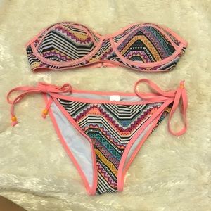 patterned bathing suit